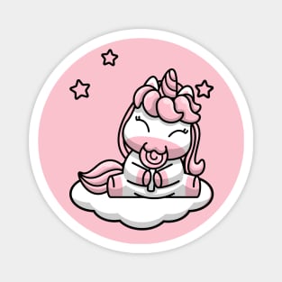 Cute Hungry Baby Unicorn Magnet